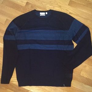 Italian yarn sweater. Navy and royal blue.